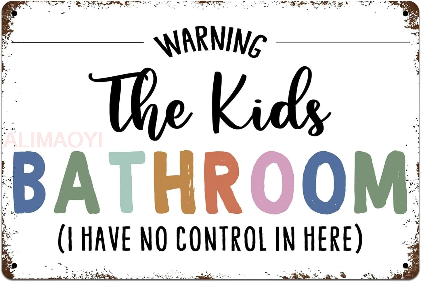 Металлическая вывеска для ванной комнаты