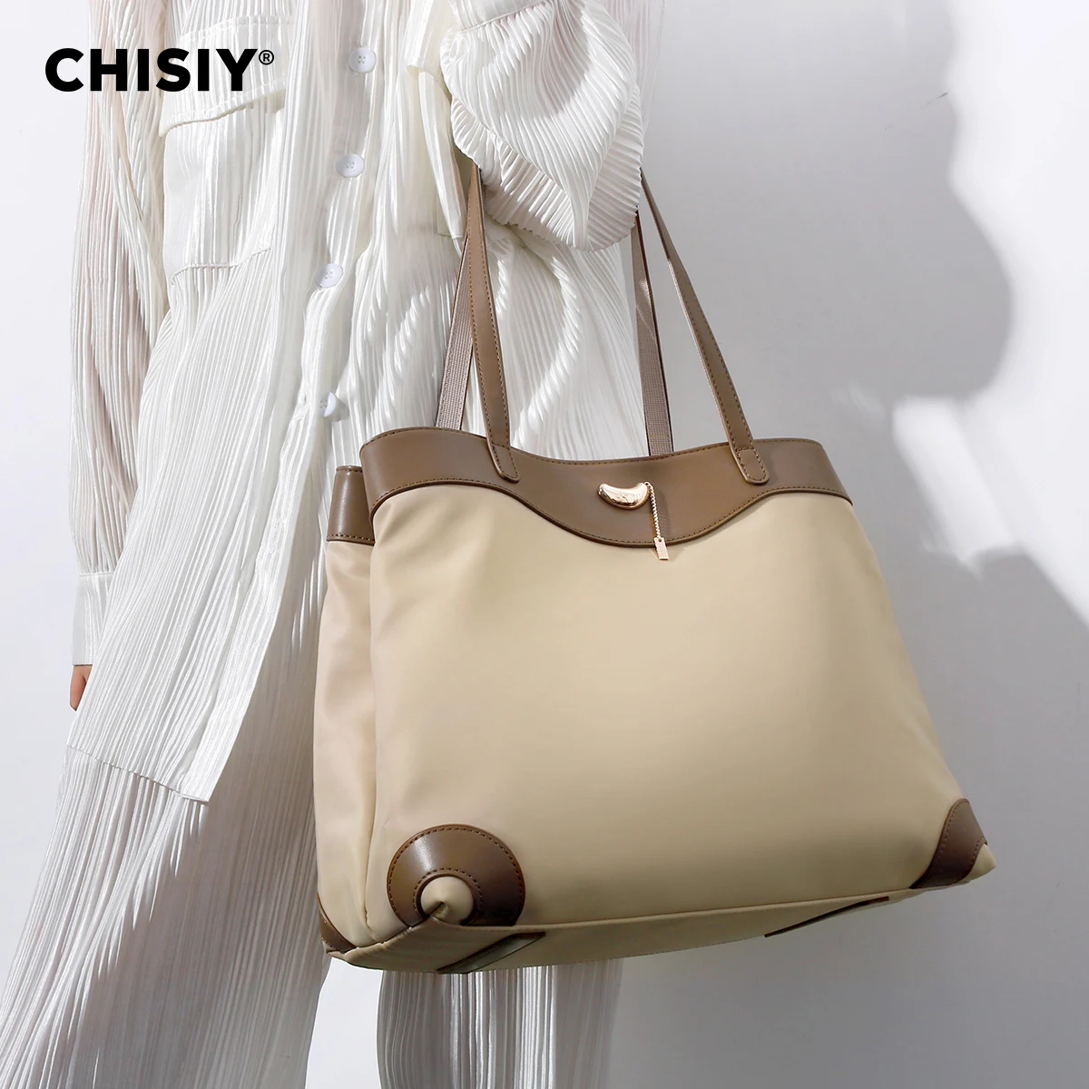 Оригинальная модная Лоскутная деловая сумка CHISIY контрастных цветов ручной