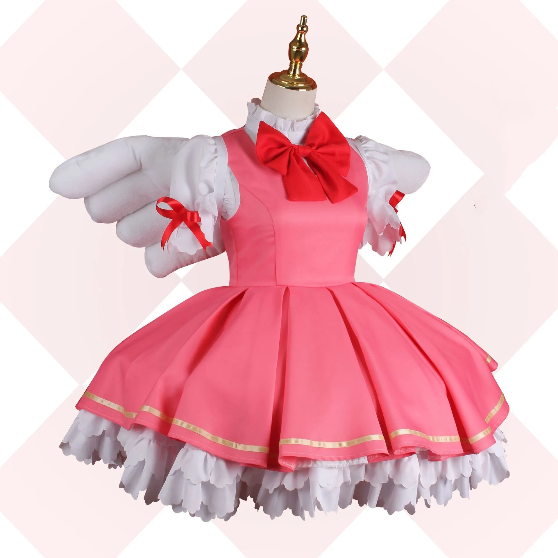 Фото Аниме Card Captor Kinomoto Sakura Cardcaptors Косплей Костюм Опора Аксессуары Парик Обувь Сексуальная Униформа Комплект №5