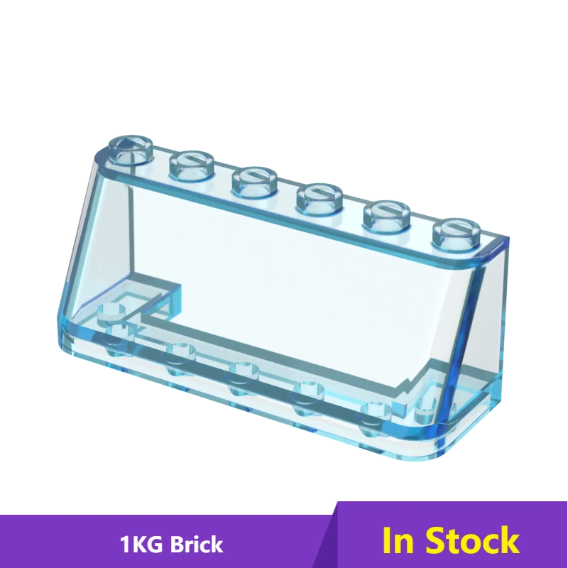 

1KG MOC Assembles Particles 4176 2x6x2 oblique glass Bricks Building Blocks Educate Replaceable Parts Toys For Child Gift 270PCS