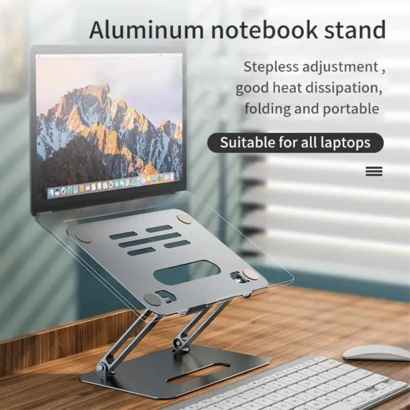 

Foldable Notebook Stand Base Tablet Holder Dissipate Heat Aluminum Alloy Universal Riser Bracket Laptop Stand Portable