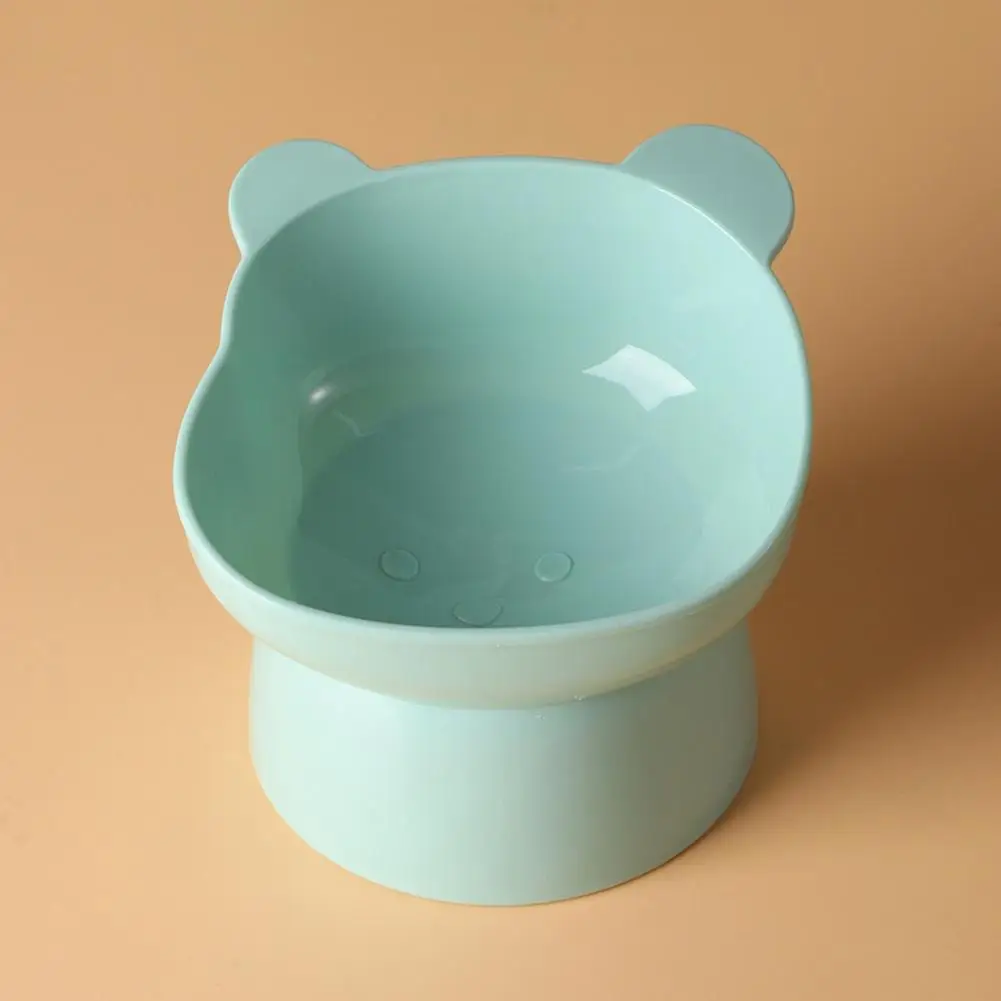 

Cute Pet Feeder Bear Shape Pet Food Bowl Elevated Base Anti-tumble Pet Bowl Feed Water