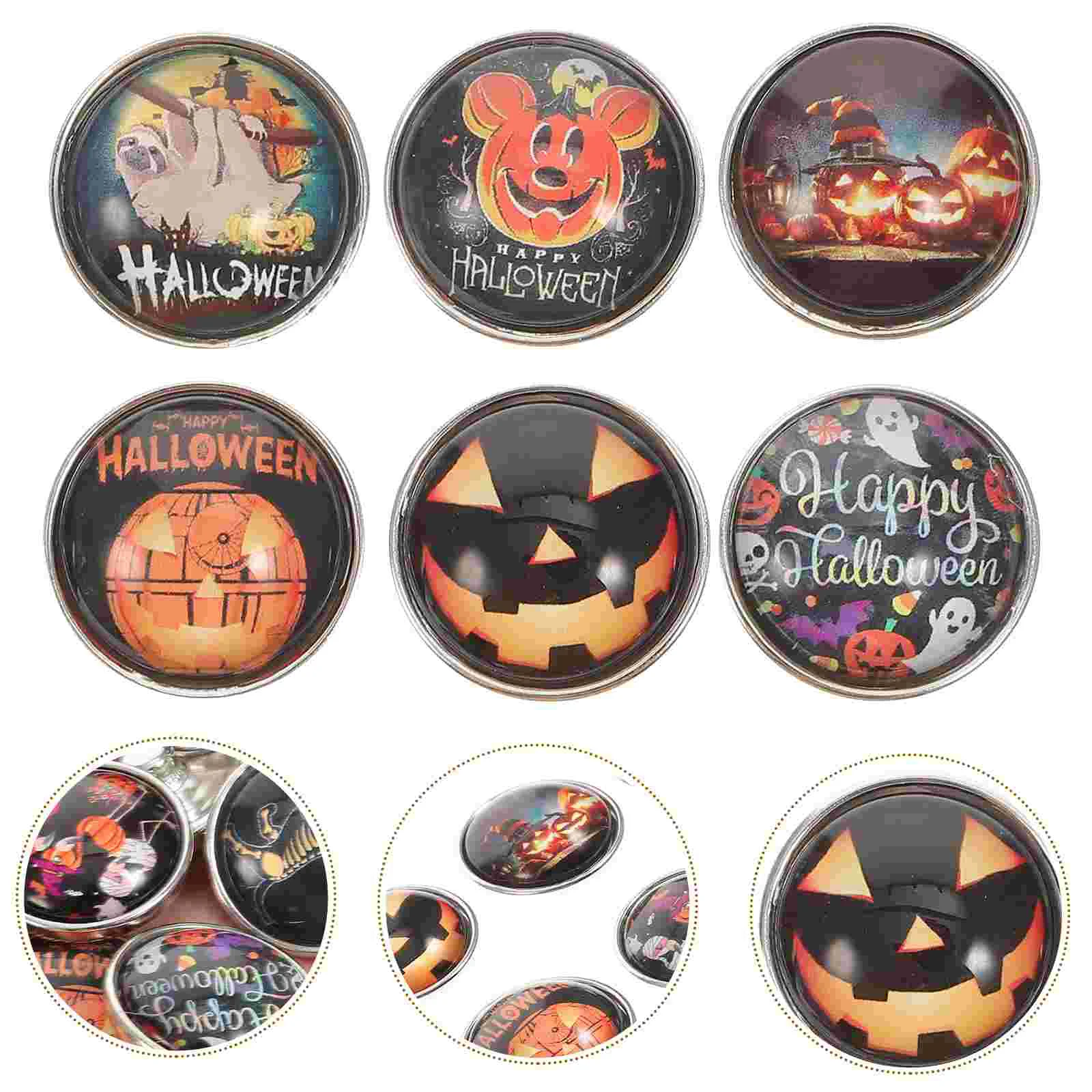 

Buttonsglasssewing Button Snap Crafts Flatback Round Decorative Pumpkindecor Scrapbooking Diy Assorted Style Clothing Jewelry