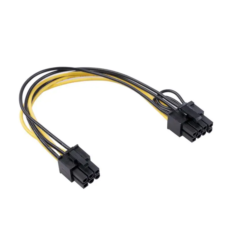 

6 Pin PCI Express To Dual PCIE 8 (6+2) Pin Power Cable 20/50cm Motherboard Graphics Card PCI-E GPU Power Data Cable Splitter