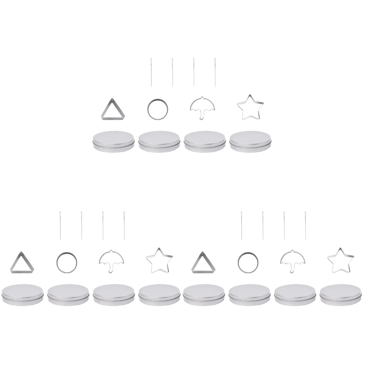 

Korean Sugar Candy Making Tools Stainless Steel Cookie Cutters Biscuit Molds Squid Sugar Game Kit Umbrella Triangle Star