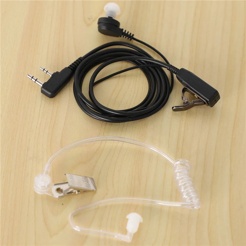 2 Pin PTT MIC Headset Covert Acoustic Tube In-ear Earpiece For Kenwood TYT Baofeng UV-5R BF-888S CB Radio Accessories images - 6