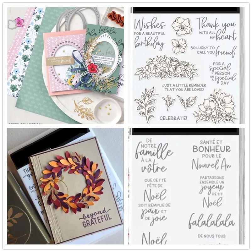 

Blessing Alphabet Transparent Clear Stamps And Metal Cutting Dies For Scrapbooking Diy Hand Embossing New Stamps and Dies 2023