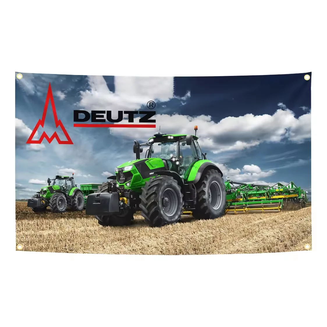 Фото Флаг-гобелен Deutz-Fahr для автоспорта, полиэстер, цифровая печать, баннер для декора стен гаража и украшения улицы №2