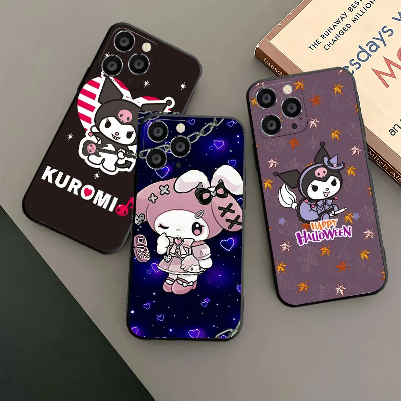 CK-26 Kuromi Melody Phone Case For OPPO F11 F17 A3 A95 A94 A57 A96 A77 A17 A92S A16K A17K A38