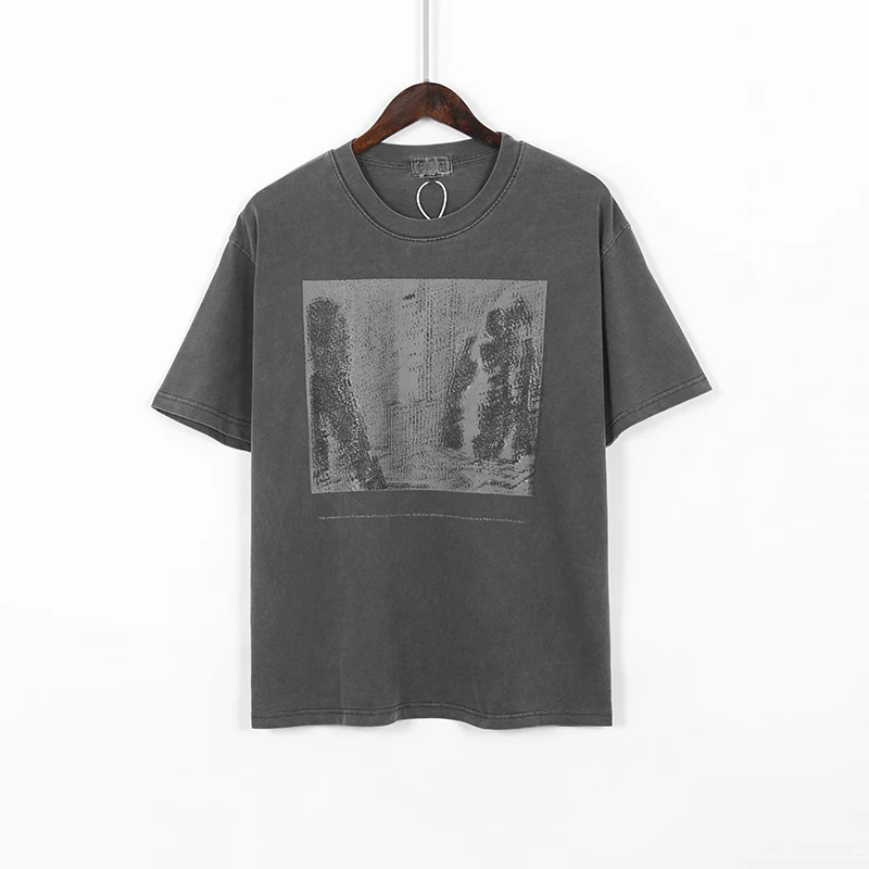 

Summer CAVEMPT Japanese Fashion Brand CE Short Sleeve Washed Old Embroidery Print Couple Loose T-shirt for Men and Women