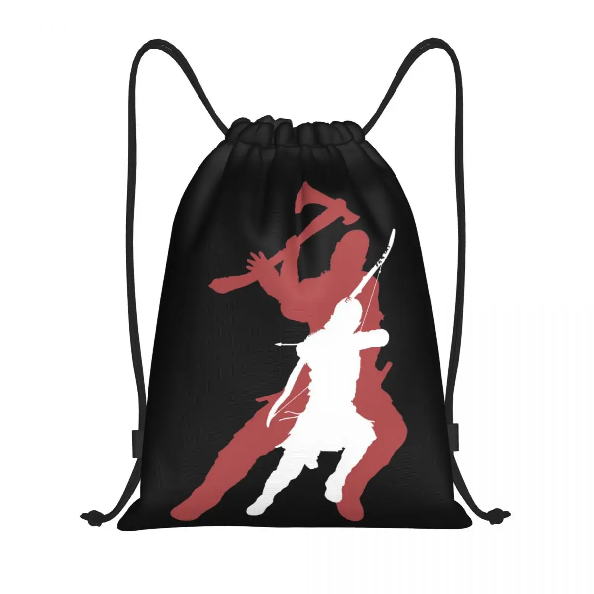 

Drawstring Bags Gym Bag Kratos Silhouette 4 Comfortable Hot Sale Backpack Field pack drawstring design Funny Novelty