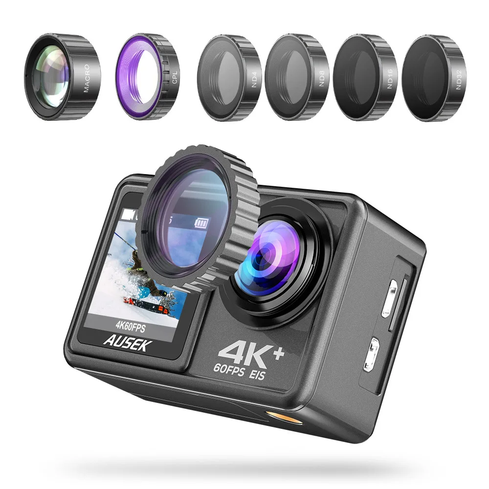 

Оригинальная Экшн-камера 4K 60FPS 20 Мп с Wi-Fi, 2-дюймовый сенсорный двухсторонний цветной экран, стильная экшн-камера, водонепроницаемая Спортивн...