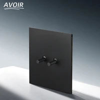 avoir black retro toggle switch 2 way usb wall socket stainless steel vintage light switch dimmer eu french power plugs for home