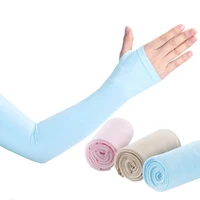 long gloves sun protection uv protection gloves arm cover ice silk sun protection cover outdoor arm warmer half finger cover