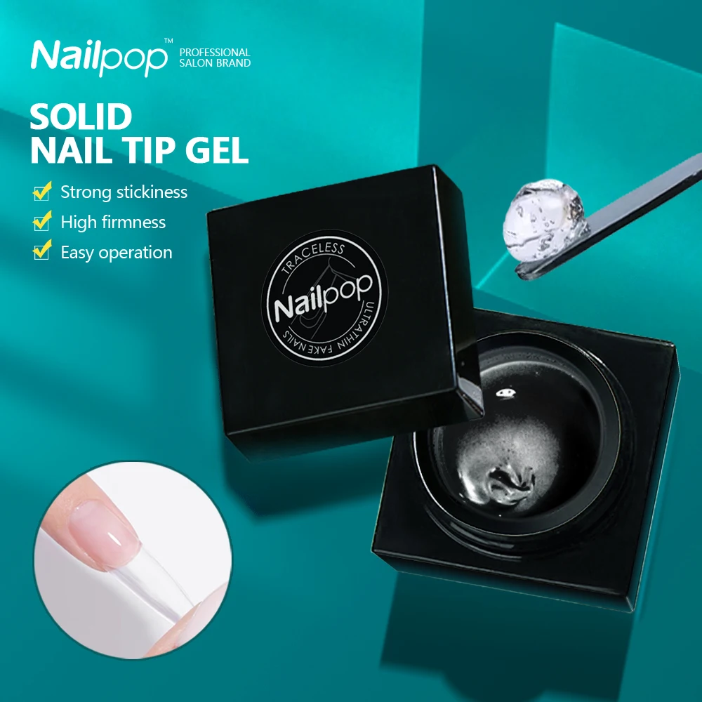 

Nailpop Solid Nail Tips Gel Transparent Nail Polish Set For Nails Extension UV Nail Art Gel Quickly Extend Nail All for Manicure