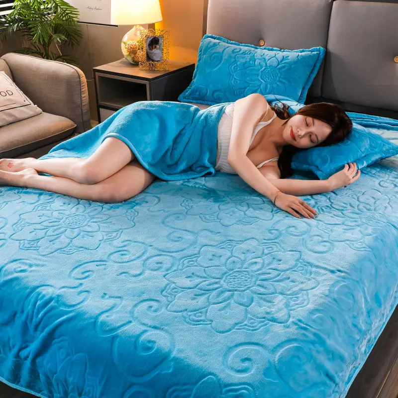 WOSTAR зимнее теплое бархатное флисовое жаккардовое одеяло очень большое мягкое