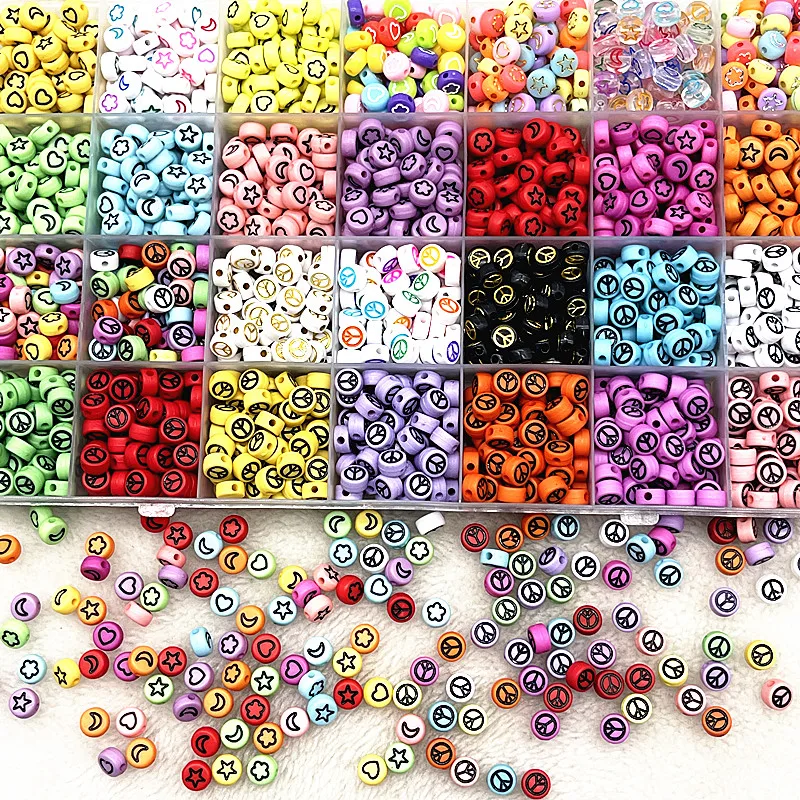 

100-500pcs 7x4mm Oval Shape Acrylic Beads Loose Spacer Beads for Jewelry Making DIY Handmade Bracelet Earrings Accessories