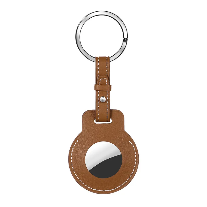 

Чехол для брелока с яблоком airtag, Чехол Air Tag из натуральной кожи, чехол для трекера Air бирки для аксессуаров, защитный чехол в стиле ретро, GPS-локатор