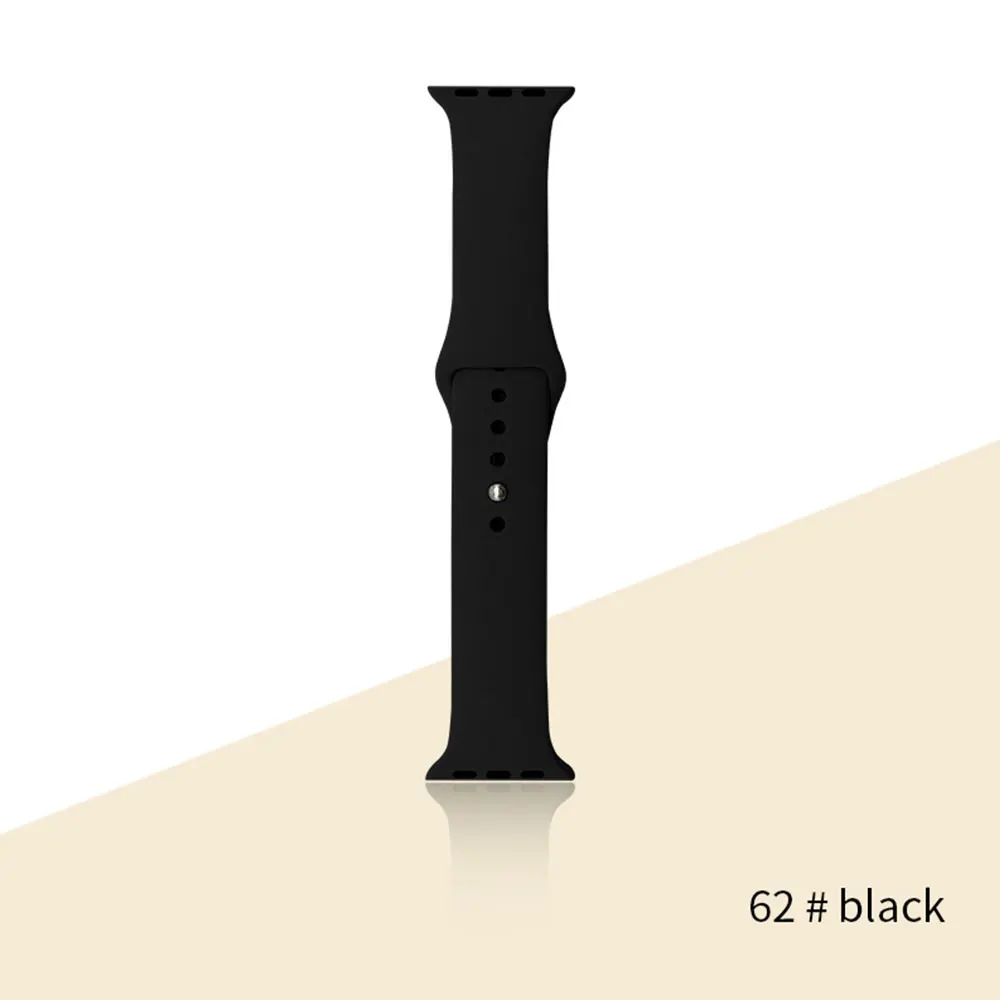 

Silicone strap For Apple Watch band 44mm 40mm 42mm 38mm 40 44 mm 3 4 5 6 se correa watchband bracelet iWatch series 7 41mm 45mm