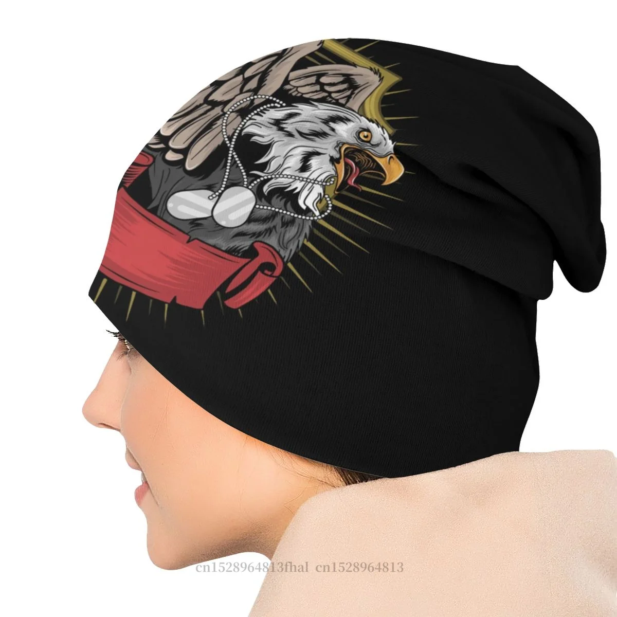 Шапочки шапки с орлом американские художественные зимняя теплая шапочка |