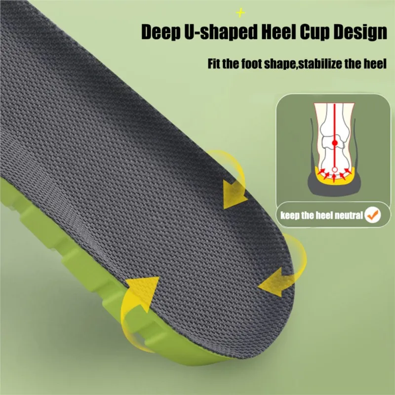 Latex Sports Insoles for Shoes Women Men Shoes Arch Support Orthopedic Insoles High Elastic Shock Absorption Deodorant Shoe Pads