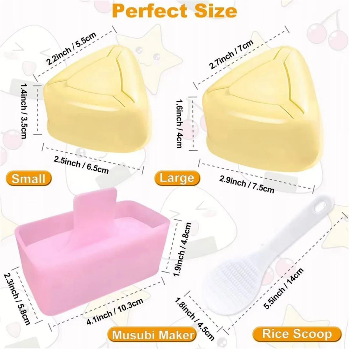 Форма для онигири комплект из 3 рисовых форм приготовления мубиби пресс пищи