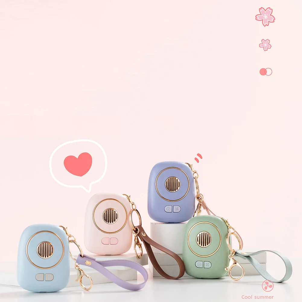 

2022 Hot New Portable Brand New Portable Keychain Fan Rechargeable Handheld 3 Speed Mini USB Charging