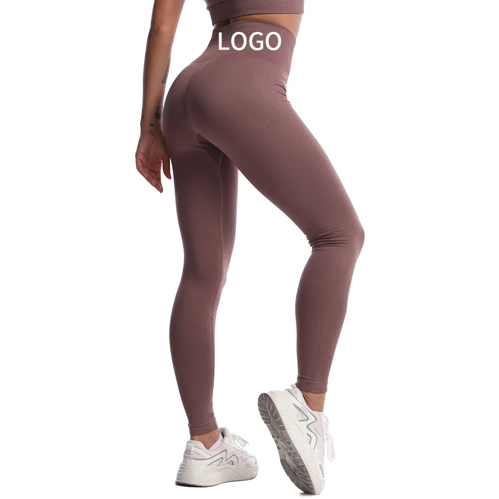 

Seamless Ribbed High Waist Gym Leggings For Women Sports Workout Tight Legging Fitness Leggins Clothes Sexy Booty Yoga Pants