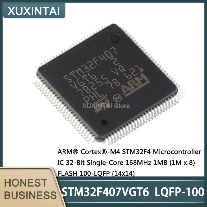 

5Pcs/Lot New Original STM32F407VGT6 STM32F407 LQFP-100 MCU Microcontroller IC 32-Bit 168MHz 1MB (1M x 8) FLASH