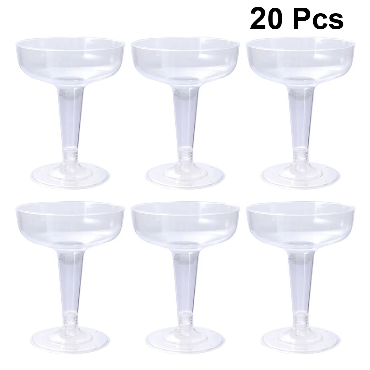 

Disposable Pcs Tumbler Champagne Plastic Drinking Martini Coupe Glasses Cup Goblet Margarita Cocktail 20 Flutes