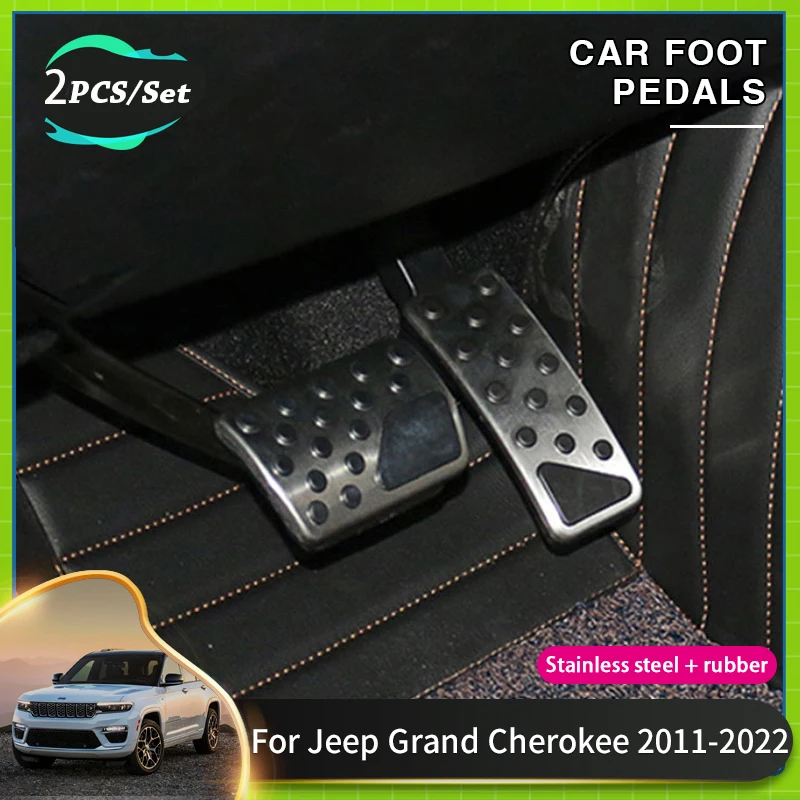 

Car Foot Pedal Pad Cover For Jeep Grand Cherokee WK Acessories 2011~2022 Gas Brake Pedal Pad Non Slip Stainless Steel Acessories
