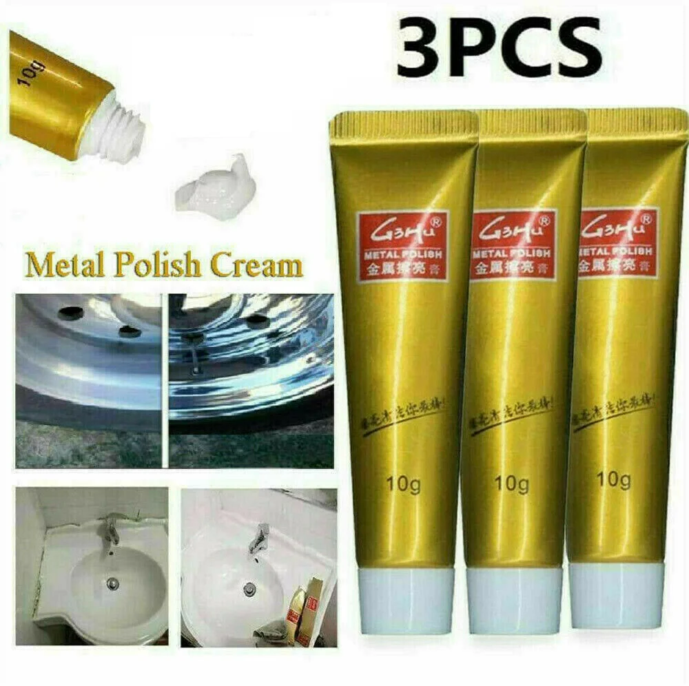 

5/10g Metal Abrasive Polish Cleaning Cream Polishing Paste Rust Remover For Iron Chrome Brass Copper Nickel Stainless Steel