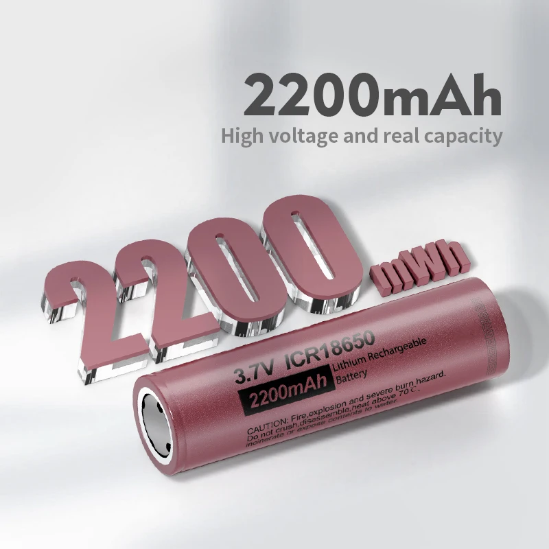 8ШТ PKCELL ICR18650 3 7-вольтовые литий-ионные аккумуляторы 7 В 2200 мАч с плоским верхом 18650