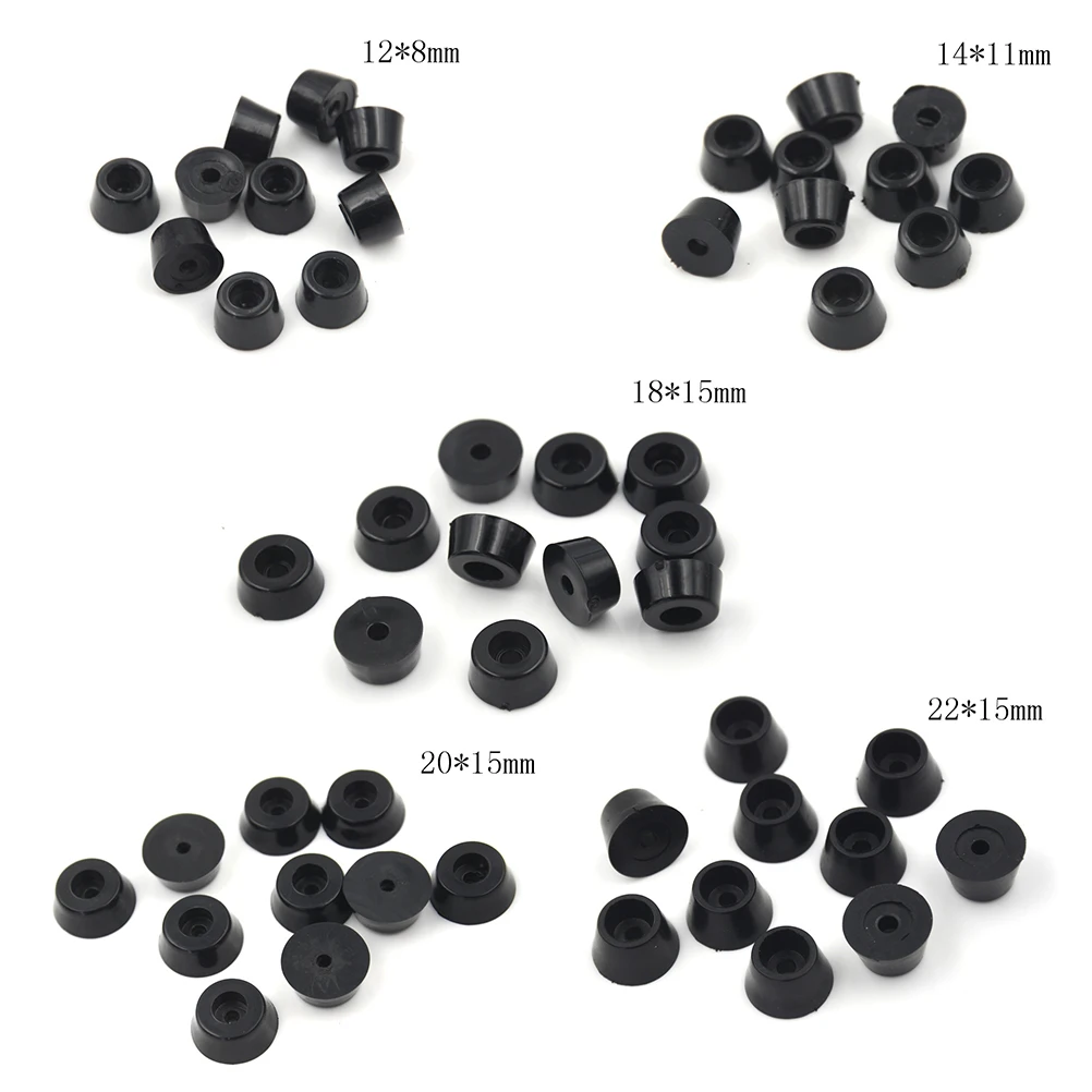 

10PCS Black Rubber Feet Chair Floor Protector Non-slip Furniture Feet Table Leg Cover Cabinet Bottom Pads Funiture Accessories