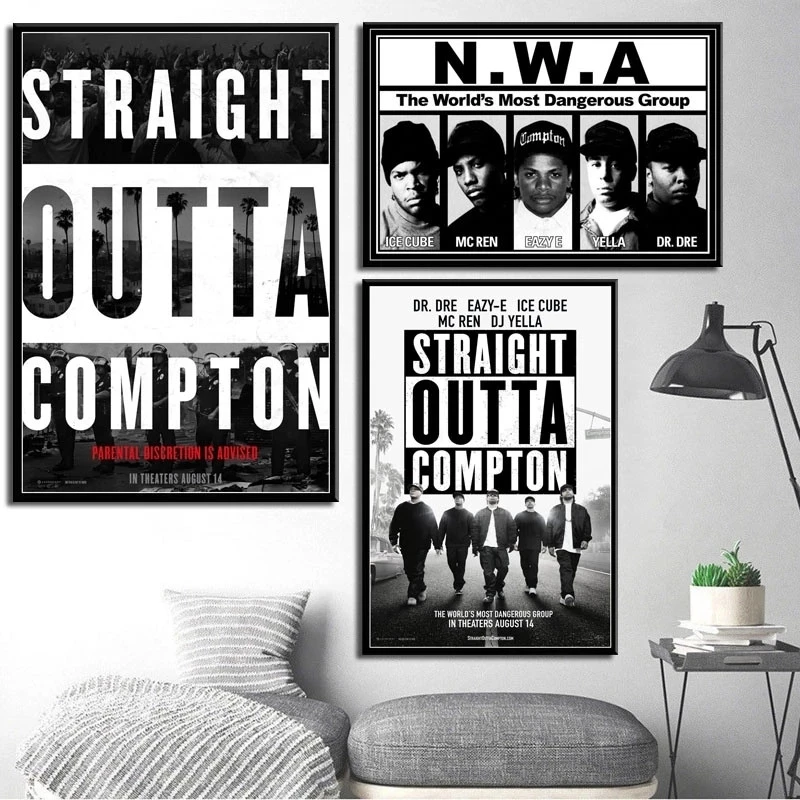 N.W.A прямая картина из компании хип-хоп Музыка Рэп звезда искусство домашний декор