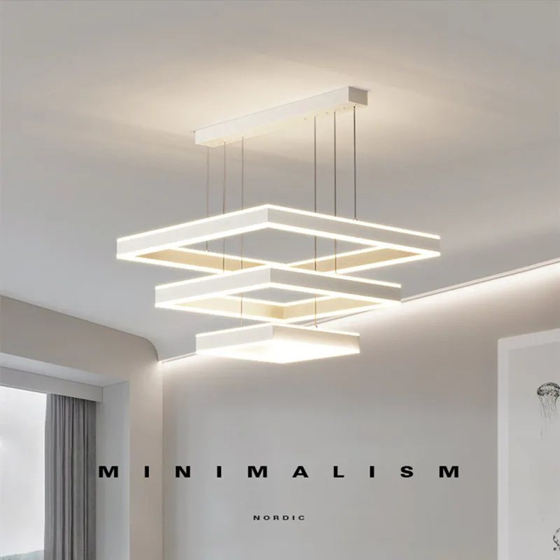 

Modern Foyer Led Chandelier Living Room Dimmable Pendant Chandelier Nordic Simple Hanging Chandelier Lamp Fixtures Led Luminaria