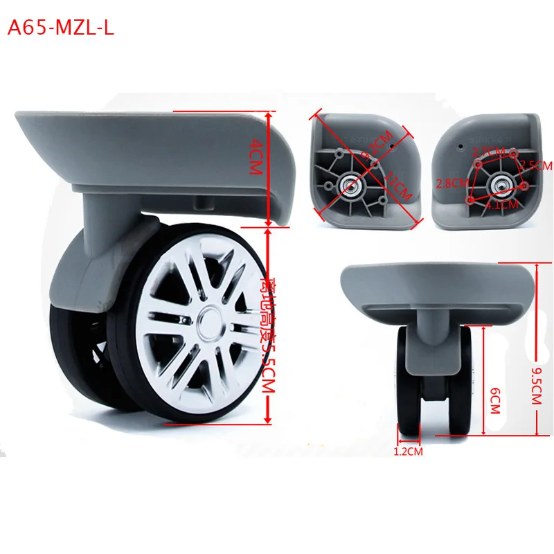 2Pcs Case Luggage Wheel Repair Universal Travel Suitcase Parts Rubber Accessories Replacement Spinner A65