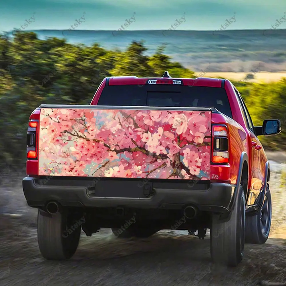 Цветущая вишневая расцветка защитная виниловая наклейка на багажник автомобиля