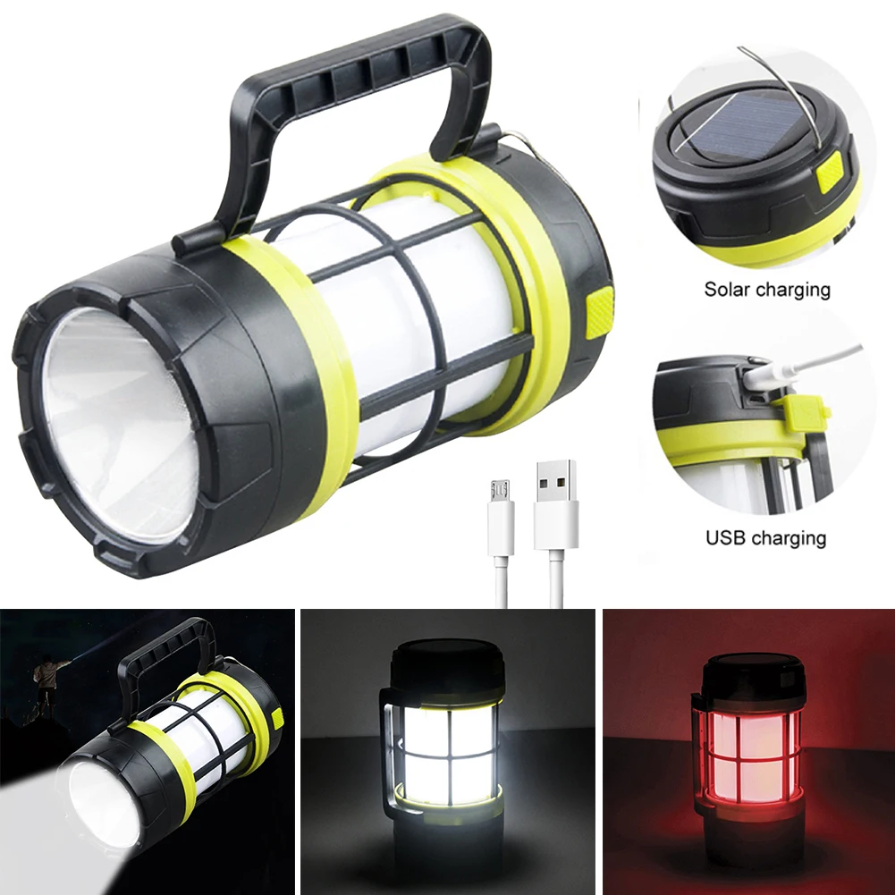 

LED Handheld Flashlight USB Charging Waterproof Portable Camping Torch Emergency Power Bank 7 Gears Adjustable Outdoor Lighting