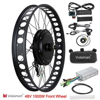 voilamart 26 1000w 48v electric bicycle ebike front fat tire wheel motor conversion kit brushless gearless hub motor