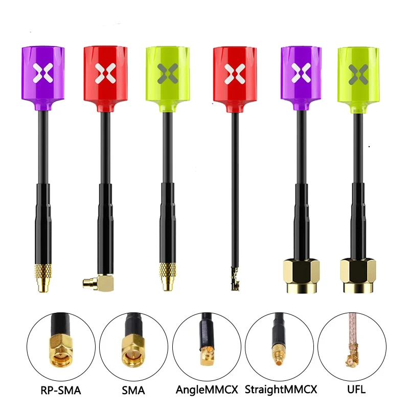 FOXEER Micro Lollipop V4 антенна с высоким коэффициентом усиления 5,8G дБи Omni RHCP SMA/RP-SMA/Angle MMCX/прямой MMCX/UFL Super Mini антенна VTX
