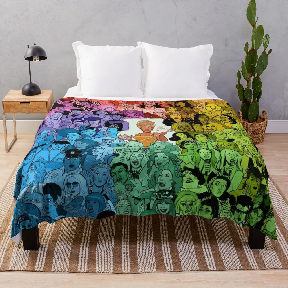 

The Drag Race Family Throw Blanket double plush blanket