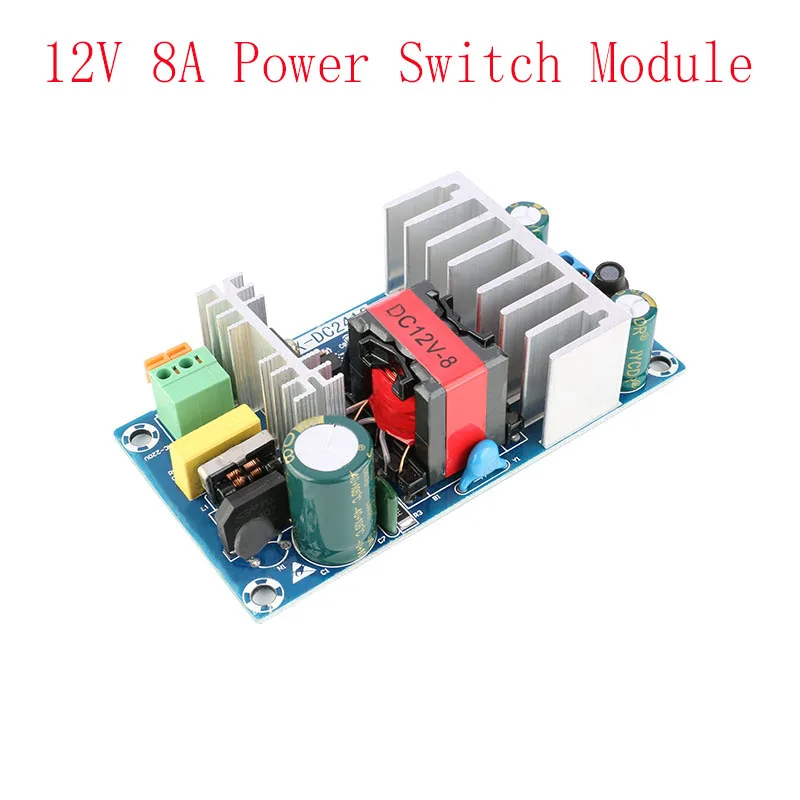 

1 шт., модуль питания 12 В, 8 А, реле яркости, модуль переключения, понижающий модуль питания, реле питания 12 В, плата переключения питания 12 В, 100 ...
