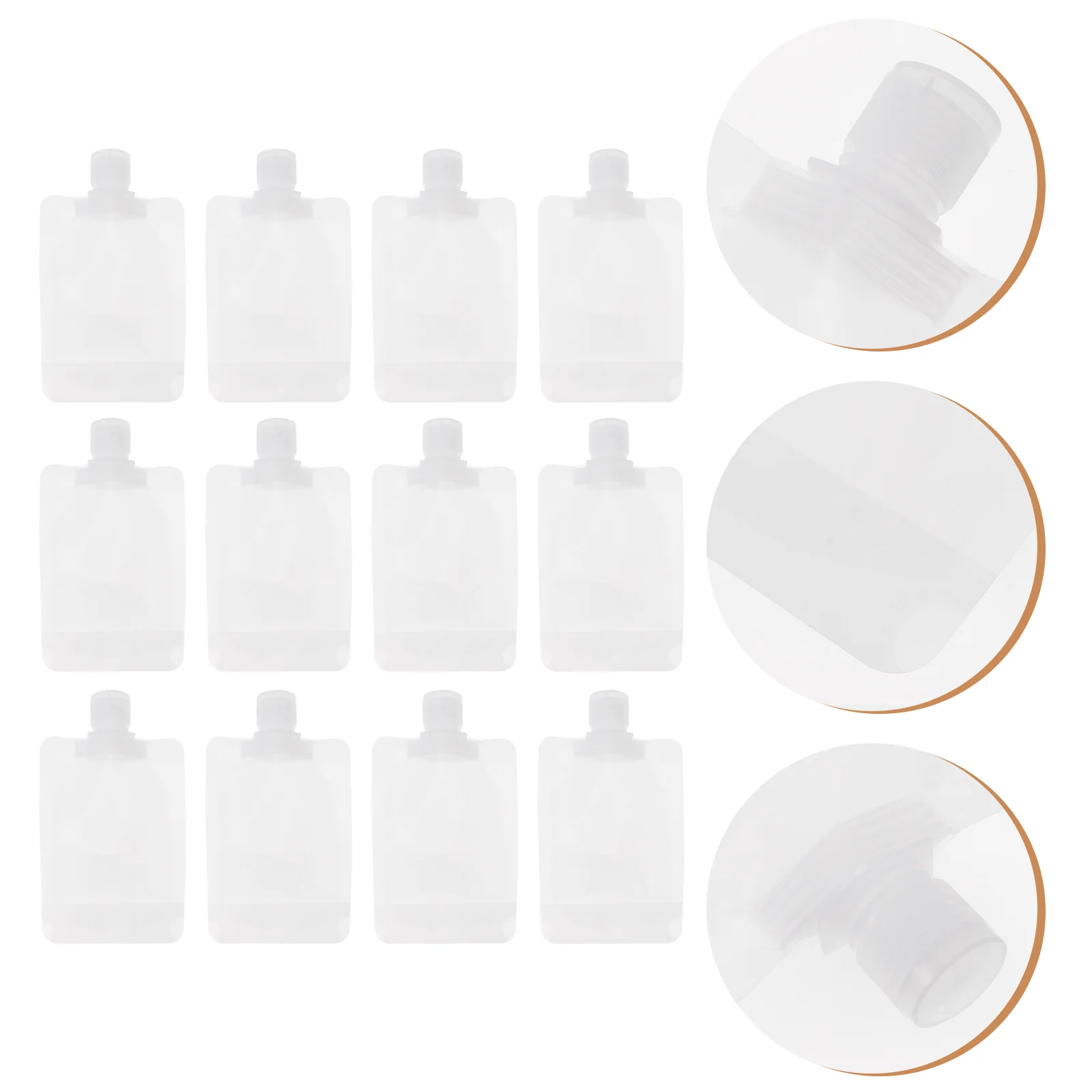 

Travel Pouch Shampoo Containers Lotion Refillable Spout Storage Leakproof Reusable Liquid Squeezable Stand Portable Up Space