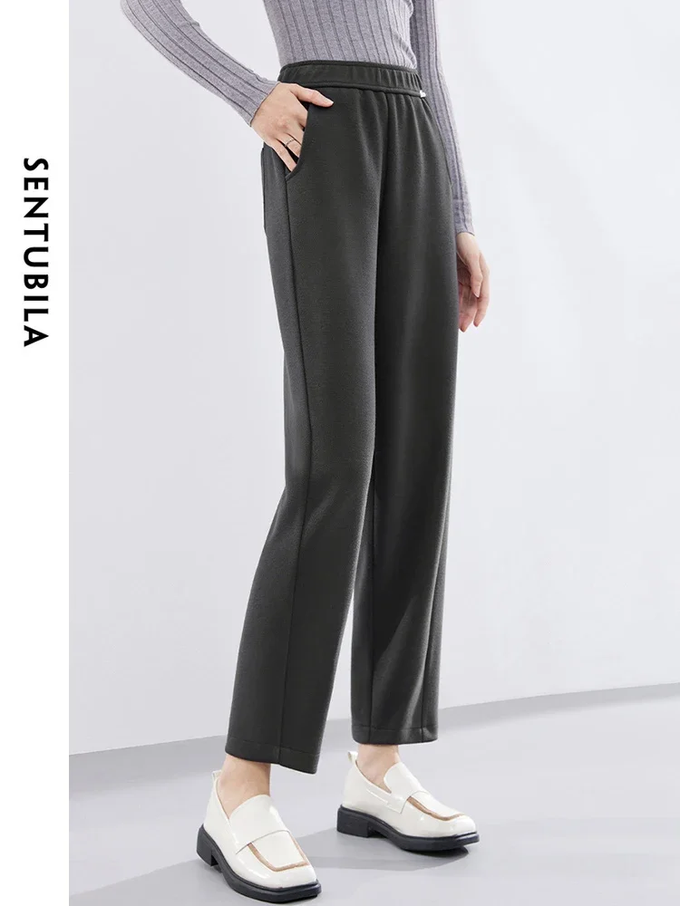 Женские плотные теплые повседневные брюки Sentubila длиной до щиколотки весна 2024