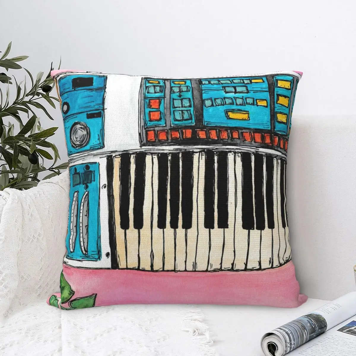 

Розовая квадратная наволочка Moog, чехол для подушки, декоративная подушка, Полиэстеровая наволочка для дома, спальни, автомобиля