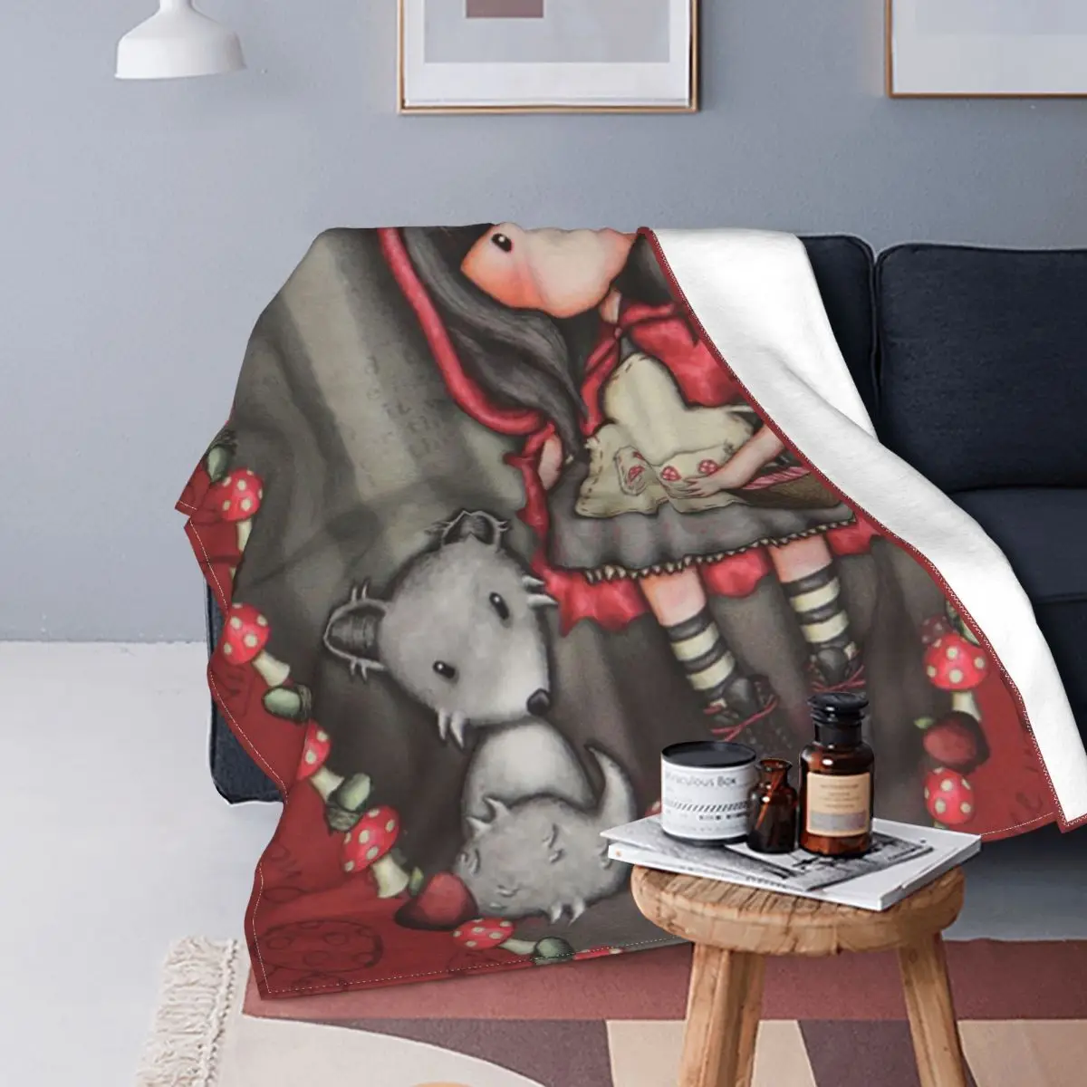 

Coque Art Cartoon Santoro Gorjuss Knit Blanket Flannel Plush Cut Girl Kids Super Soft Blanket Bedspread