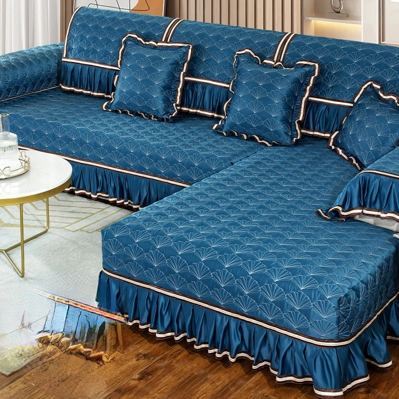 

Sofa Covers For Living Room Four Seasons Universal 3-seater Couch Cover European Style SimpleModern Universal Stretch Sofa Cover