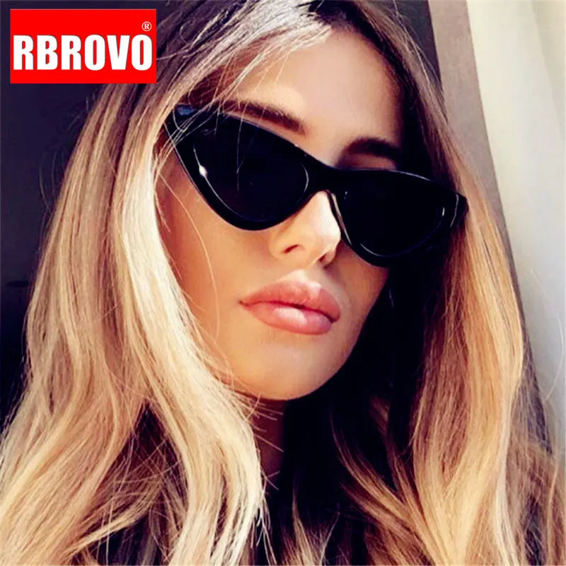 Очки RBROVO в винтажном стиле uv400 для мужчин и женщин, солнцезащитные аксессуары «кошачий глаз», роскошные брендовые, 2023