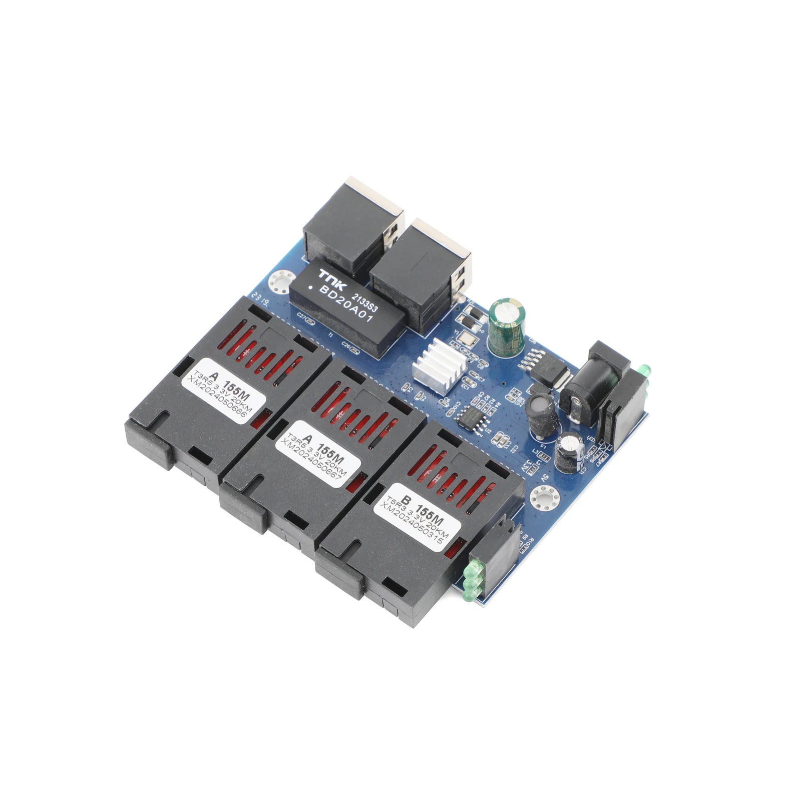 10 м/100 м волоконно-оптический медиа конвертер 2 RJ45 до 3 SC 2A + 1B оптический коннектор